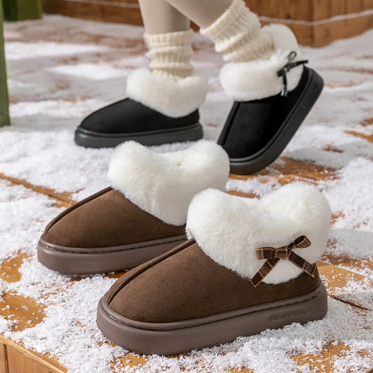 Maple Step Plush Warm Indoor Slippers