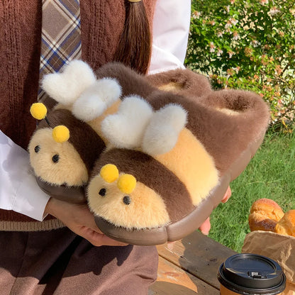 Honeybee Fluffy Cozy Slippers
