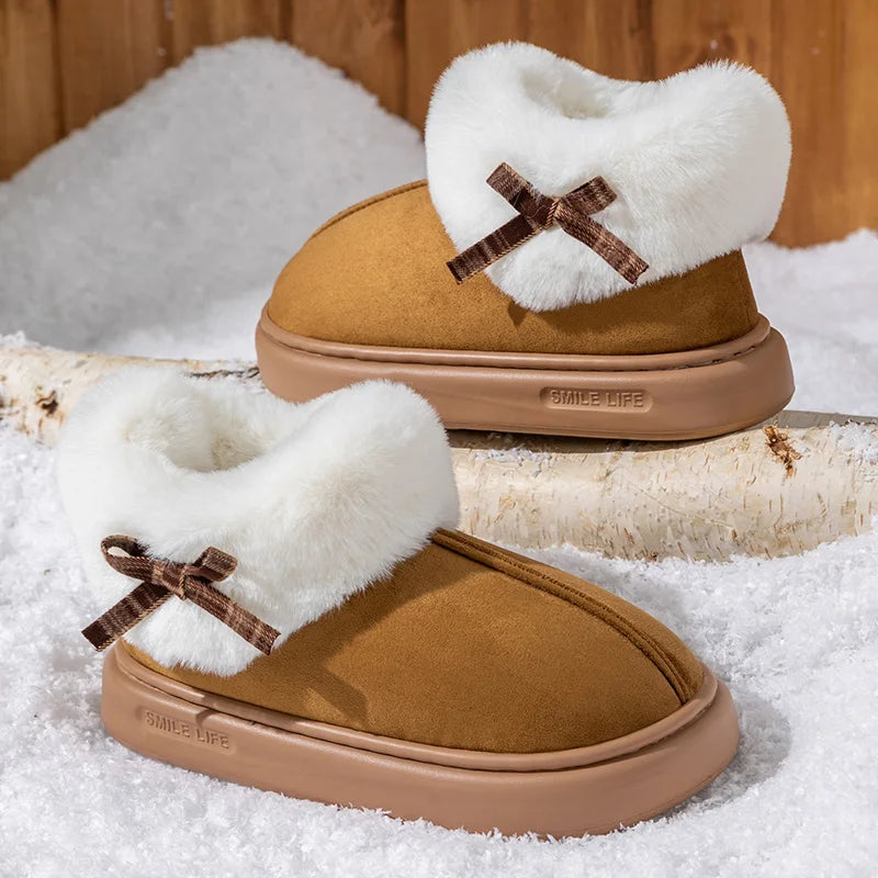 Maple Step Plush Warm Indoor Slippers