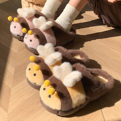 Honeybee Fluffy Cozy Slippers