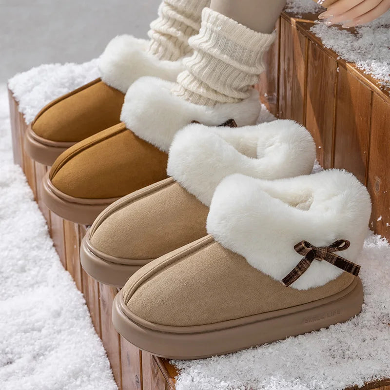 Maple Step Plush Warm Indoor Slippers