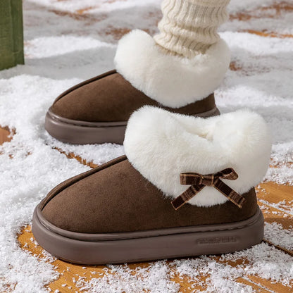 Maple Step Plush Warm Indoor Slippers