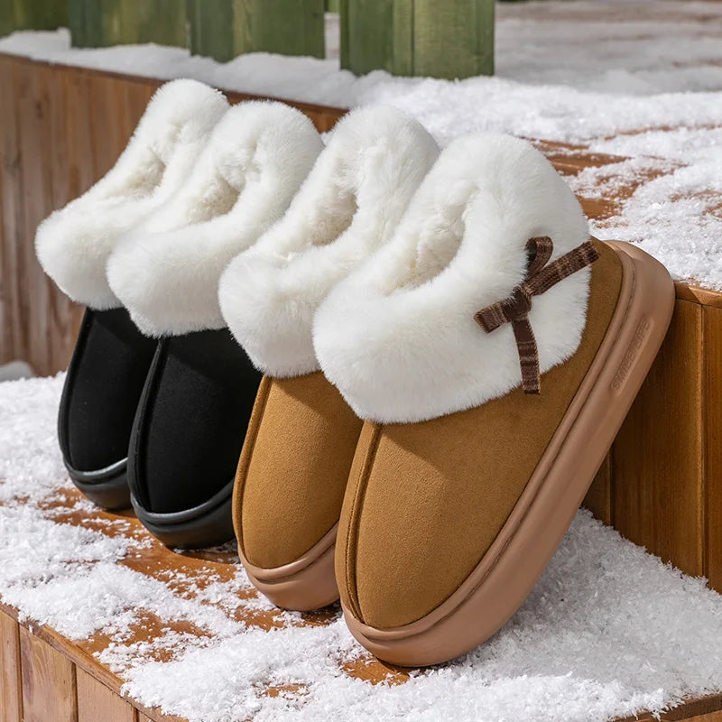 Maple Step Plush Warm Indoor Slippers