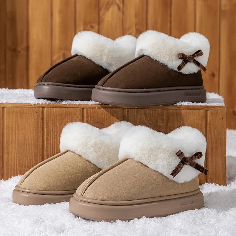 Maple Step Plush Warm Indoor Slippers