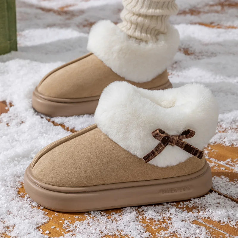 Maple Step Plush Warm Indoor Slippers