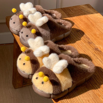 Honeybee Fluffy Cozy Slippers