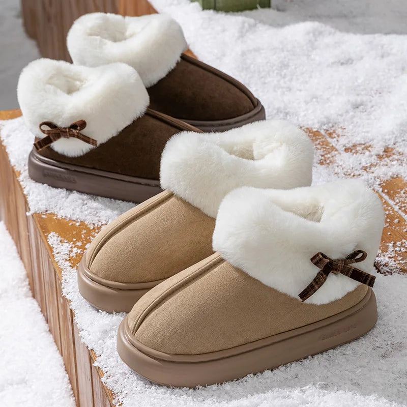 Maple Step Plush Warm Indoor Slippers