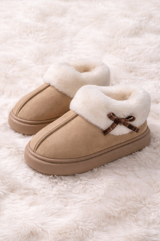 Maple Step Plush Warm Indoor Slippers